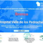 El Hospital Valle de los Pedroches recibe la Medalla de Bronce de la Red Andaluza de Servicios Sanitarios y Espacios Libres de Humo