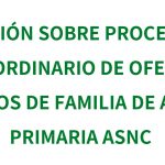 Información sobre el procedimiento extraordinario de ofertas a médicas/os de familia de Atención Primaria en el ASNC